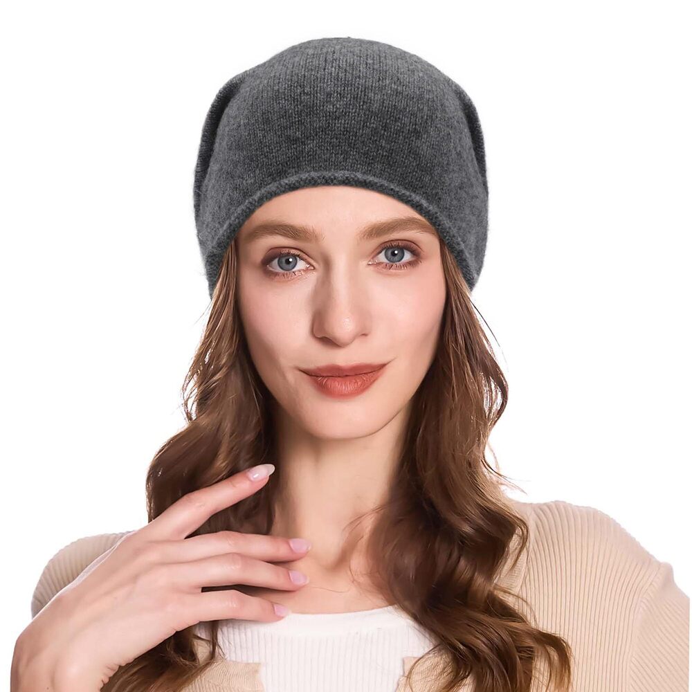 8599 Cashmere Blend Slouchy Beanie Hat Seamless Knit Winter Skull Cap